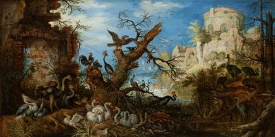 Landscape with Birds by Roelandt Jacobsz. Savery